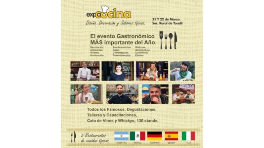 En marzo, Expococina llega a la Sociedad Rural